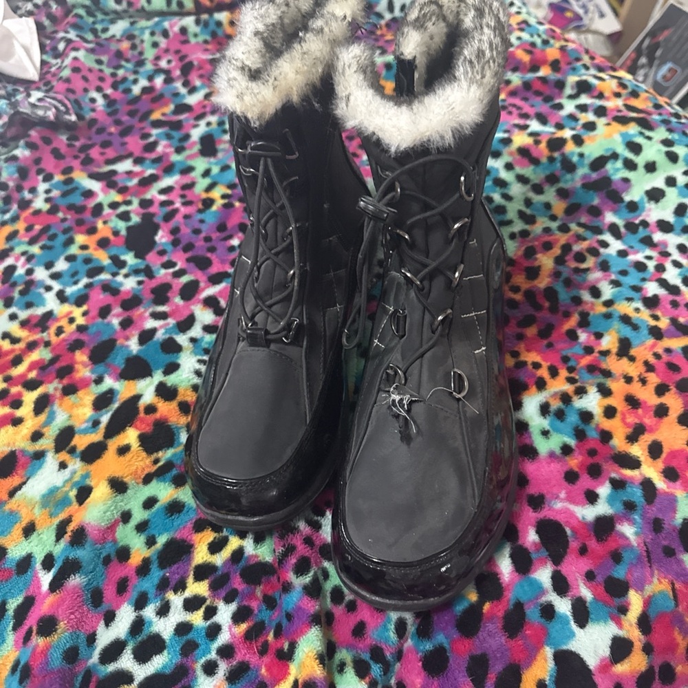 Women's Black Fur-Lined Boots